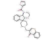 N-{(2R*,3R*)-2-ethoxy-1'-[(4-oxo-4H-chromen-3-yl)methyl]-2,3-dihydrospiro[indene-1,4'-piperidin]-3-yl}-2-furamide