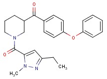 {1-[(3-ethyl-1-methyl-1H-pyrazol-5-yl)carbonyl]-3-piperidinyl}(4-phenoxyphenyl)methanone