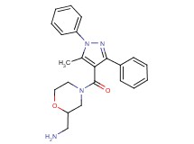 ({4-[(5-methyl-1,3-diphenyl-1H-pyrazol-4-yl)carbonyl]-2-morpholinyl}methyl)amine
