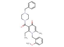 3-[(4-benzyl-1-piperazinyl)carbonyl]-2-ethyl-1-(2-methoxybenzyl)-6-methyl-4(1H)-pyridinone