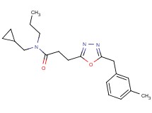 N-(cyclopropylmethyl)-3-[5-(3-methylbenzyl)-1,3,4-oxadiazol-2-yl]-N-propylpropanamide