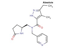 3-ethyl-4-methyl-N-{[(2S)-5-oxopyrrolidin-2-yl]methyl}-N-(pyridin-3-ylmethyl)-1H-pyrazole-5-carboxamide