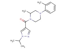 1-[(1-isopropyl-1H-pyrazol-4-yl)carbonyl]-2-methyl-4-(2-methylphenyl)piperazine
