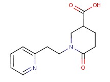 6-oxo-1-[2-(2-pyridinyl)ethyl]-3-piperidinecarboxylic acid