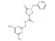 N-[(4,6-dimethyl-2-pyrimidinyl)methyl]-5-oxo-1-(2-pyridinylmethyl)-3-pyrrolidinecarboxamide