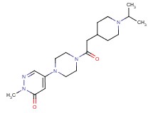 5-{4-[(1-isopropyl-4-piperidinyl)acetyl]-1-piperazinyl}-2-methyl-3(2H)-pyridazinone