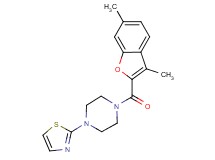 1-[(3,6-dimethyl-1-benzofuran-2-yl)carbonyl]-4-(1,3-thiazol-2-yl)piperazine