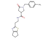 N-[2-(5,6-dihydro-4H-cyclopenta[d][1,3]thiazol-2-yl)ethyl]-1-(4-methylbenzyl)-5-oxopyrrolidine-3-carboxamide