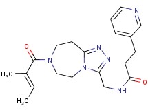 N-({7-[(2E)-2-methyl-2-butenoyl]-6,7,8,9-tetrahydro-5H-[1,2,4]triazolo[4,3-d][1,4]diazepin-3-yl}methyl)-3-(3-pyridinyl)propanamide
