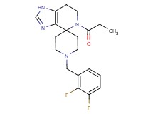 1'-(2,3-difluorobenzyl)-5-propionyl-1,5,6,7-tetrahydrospiro[imidazo[4,5-c]pyridine-4,4'-piperidine]