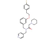 N-{3-[2-(4-fluorophenyl)ethoxy]benzyl}-2-(1-piperidinyl)-N-(4-pyridinylmethyl)acetamide