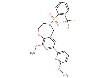 9-methoxy-7-(6-methoxy-2-pyridinyl)-4-{[2-(trifluoromethyl)phenyl]sulfonyl}-2,3,4,5-tetrahydro-1,4-benzoxazepine
