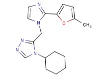 4-cyclohexyl-3-{[2-(5-methyl-2-furyl)-1H-imidazol-1-yl]methyl}-4H-1,2,4-triazole