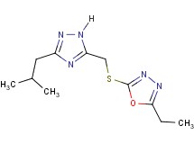 2-ethyl-5-{[(3-isobutyl-1H-1,2,4-triazol-5-yl)methyl]thio}-1,3,4-oxadiazole