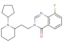 3-[2-(1-cyclopentylpiperidin-2-yl)ethyl]-8-fluoroquinazolin-4(3H)-one