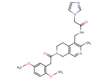 N-({7-[(2,5-dimethoxyphenyl)acetyl]-3-methyl-5,6,7,8-tetrahydro-2,7-naphthyridin-4-yl}methyl)-2-(1H-imidazol-1-yl)acetamide