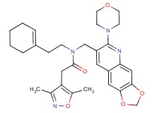 N-[2-(1-cyclohexen-1-yl)ethyl]-2-(3,5-dimethyl-4-isoxazolyl)-N-{[6-(4-morpholinyl)[1,3]dioxolo[4,5-g]quinolin-7-yl]methyl}acetamide