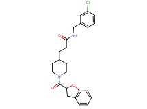 N-(3-chlorobenzyl)-3-[1-(2,3-dihydro-1-benzofuran-2-ylcarbonyl)-4-piperidinyl]propanamide