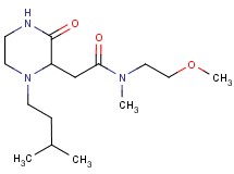 N-(2-methoxyethyl)-N-methyl-2-[1-(3-methylbutyl)-3-oxo-2-piperazinyl]acetamide