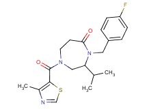 4-(4-fluorobenzyl)-3-isopropyl-1-[(4-methyl-1,3-thiazol-5-yl)carbonyl]-1,4-diazepan-5-one