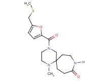 1-methyl-4-{5-[(methylthio)methyl]-2-furoyl}-1,4,9-triazaspiro[5.6]dodecan-10-one