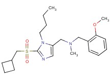 ({1-butyl-2-[(cyclobutylmethyl)sulfonyl]-1H-imidazol-5-yl}methyl)(2-methoxybenzyl)methylamine