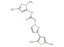 N-(1,3-dimethyl-1H-pyrazol-5-yl)-2-[3-(2,5-dimethyl-3-thienyl)-1H-pyrazol-1-yl]acetamide