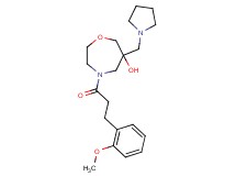 4-[3-(2-methoxyphenyl)propanoyl]-6-(pyrrolidin-1-ylmethyl)-1,4-oxazepan-6-ol