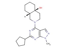 (4aS*,8aS*)-2-(6-cyclopentyl-1-methyl-1H-pyrazolo[3,4-d]pyrimidin-4-yl)octahydroisoquinolin-4a(2H)-ol