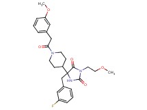 5-(3-fluorobenzyl)-3-(2-methoxyethyl)-5-{1-[(3-methoxyphenyl)acetyl]-4-piperidinyl}-2,4-imidazolidinedione