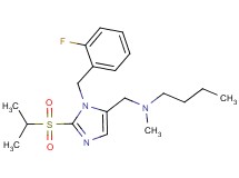 N-{[1-(2-fluorobenzyl)-2-(isopropylsulfonyl)-1H-imidazol-5-yl]methyl}-N-methyl-1-butanamine
