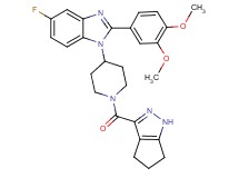 2-(3,4-dimethoxyphenyl)-5-fluoro-1-[1-(1,4,5,6-tetrahydrocyclopenta[c]pyrazol-3-ylcarbonyl)-4-piperidinyl]-1H-benzimidazole
