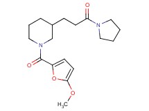 1-(5-methoxy-2-furoyl)-3-[3-oxo-3-(1-pyrrolidinyl)propyl]piperidine