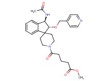 methyl 5-[(2R*,3R*)-3-(acetylamino)-2-(4-pyridinylmethoxy)-2,3-dihydro-1'H-spiro[indene-1,4'-piperidin]-1'-yl]-5-oxopentanoate