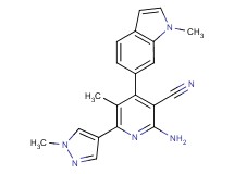 2-amino-5-methyl-4-(1-methyl-1H-indol-6-yl)-6-(1-methyl-1H-pyrazol-4-yl)nicotinonitrile