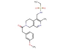 N-({7-[(3-methoxyphenyl)acetyl]-3-methyl-5,6,7,8-tetrahydro-2,7-naphthyridin-4-yl}methyl)ethanesulfonamide