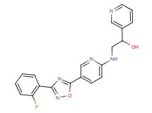 2-({5-[3-(2-fluorophenyl)-1,2,4-oxadiazol-5-yl]pyridin-2-yl}amino)-1-pyridin-3-ylethanol
