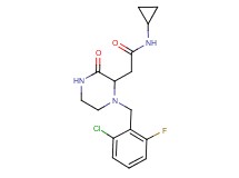 2-[1-(2-chloro-6-fluorobenzyl)-3-oxo-2-piperazinyl]-N-cyclopropylacetamide