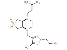 2-(3-methyl-4-{[(4aS*,7aR*)-4-(3-methyl-2-buten-1-yl)-6,6-dioxidohexahydrothieno[3,4-b]pyrazin-1(2H)-yl]methyl}-1H-pyrazol-1-yl)ethanol