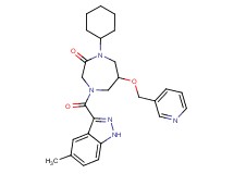 1-cyclohexyl-4-[(5-methyl-1H-indazol-3-yl)carbonyl]-6-(3-pyridinylmethoxy)-1,4-diazepan-2-one