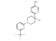 4-(5-methylpyridin-2-yl)-1-[6-(trifluoromethyl)pyridin-2-yl]piperidin-4-ol