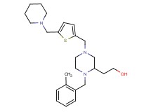 2-(1-(2-methylbenzyl)-4-{[5-(1-piperidinylmethyl)-2-thienyl]methyl}-2-piperazinyl)ethanol