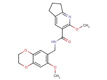 2-methoxy-N-[(7-methoxy-2,3-dihydro-1,4-benzodioxin-6-yl)methyl]-6,7-dihydro-5H-cyclopenta[b]pyridine-3-carboxamide