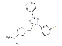 1-{[1-(3-fluorophenyl)-3-pyridin-4-yl-1H-1,2,4-triazol-5-yl]methyl}-N,N-dimethylpyrrolidin-3-amine