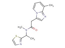 N-methyl-2-(8-methylimidazo[1,2-a]pyridin-3-yl)-N-[1-(1,3-thiazol-2-yl)ethyl]acetamide