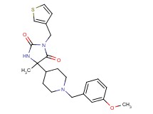 5-[1-(3-methoxybenzyl)-4-piperidinyl]-5-methyl-3-(3-thienylmethyl)-2,4-imidazolidinedione