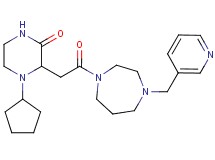 4-cyclopentyl-3-{2-oxo-2-[4-(3-pyridinylmethyl)-1,4-diazepan-1-yl]ethyl}-2-piperazinone
