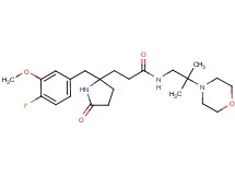 3-[2-(4-fluoro-3-methoxybenzyl)-5-oxo-2-pyrrolidinyl]-N-[2-methyl-2-(4-morpholinyl)propyl]propanamide