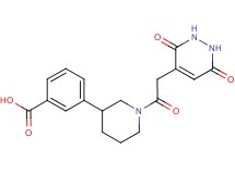 3-{1-[(3,6-dioxo-1,2,3,6-tetrahydropyridazin-4-yl)acetyl]piperidin-3-yl}benzoic acid