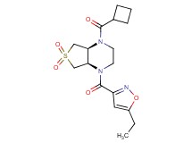 (4aR*,7aS*)-1-(cyclobutylcarbonyl)-4-[(5-ethyl-3-isoxazolyl)carbonyl]octahydrothieno[3,4-b]pyrazine 6,6-dioxide